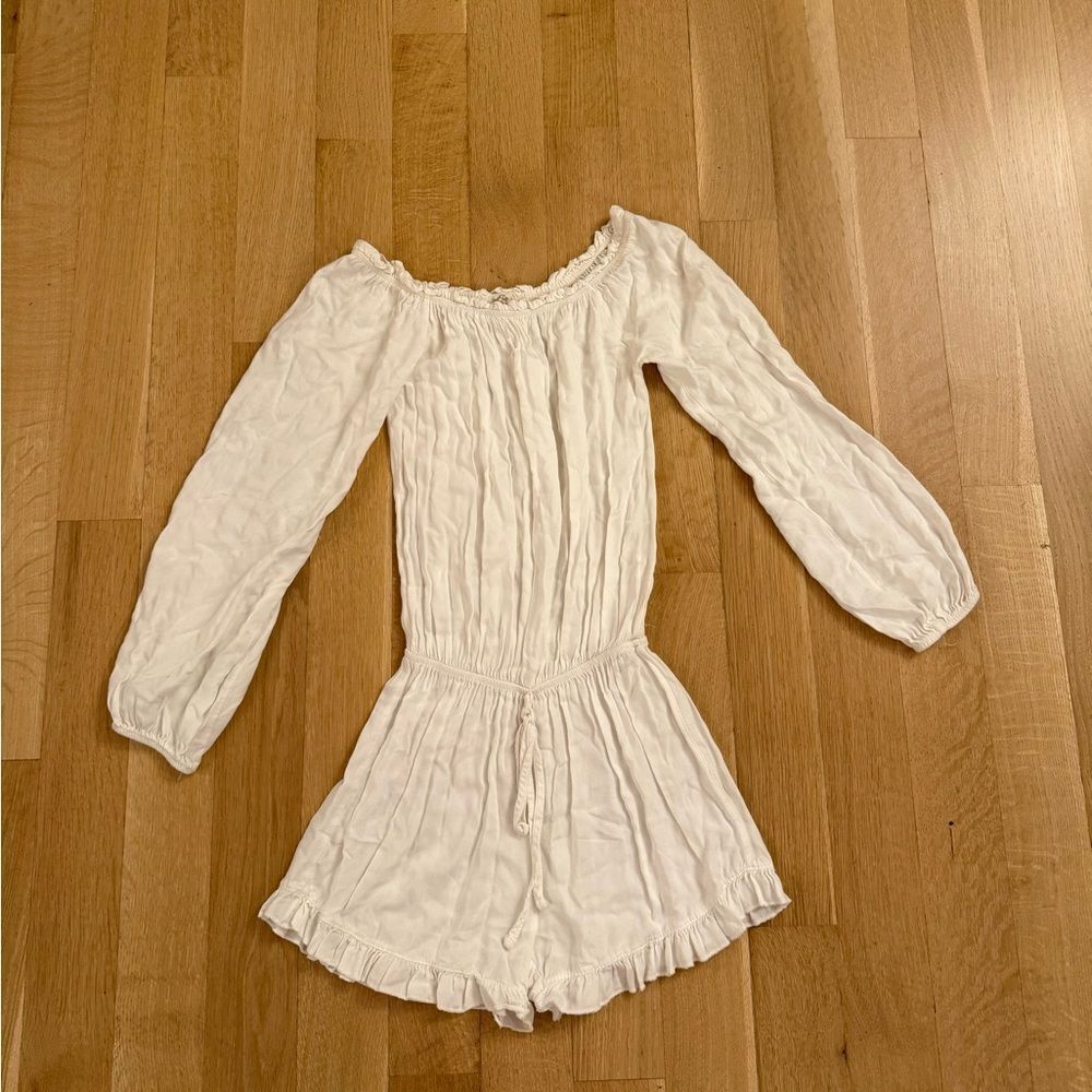 White Off-Shoulder Romper